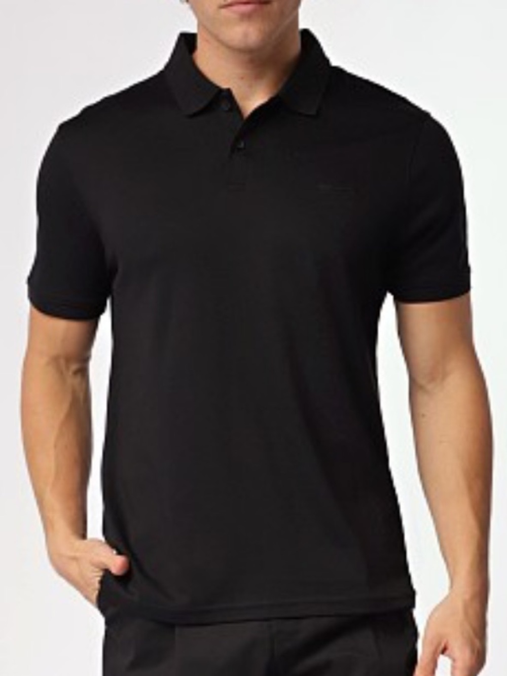 Calvin Klein Jeans Black Short Sleeve Polo Size XL